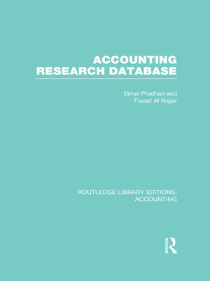 cover image of Accounting Research Database (RLE Accounting)